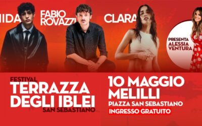 A Melilli il 10 maggio Mida, Fabio Rovazzi e Clara al Festival Terrazza degli Iblei
